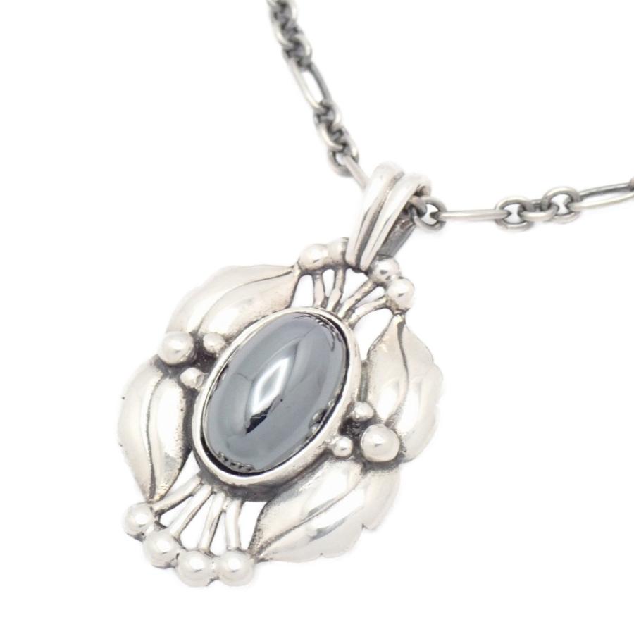 美品 ジョージジェンセン 2000 ネックレス シルバー 925 ヘマタイ Georg Jensen（ジョージ ジェンセン） 2000 ヘリテージコレクション