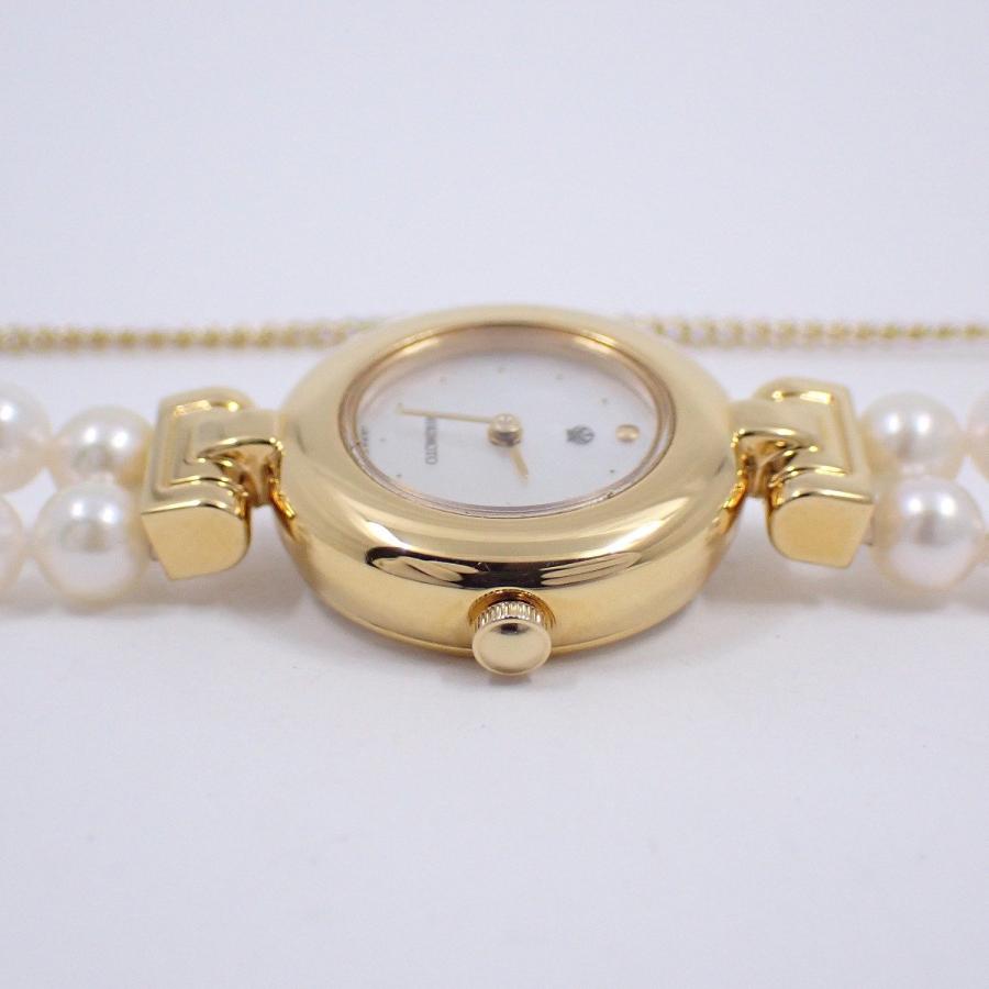 MIKIMOTO（ミキモト） JAL 2連パールブレスウォッチ クォーツ