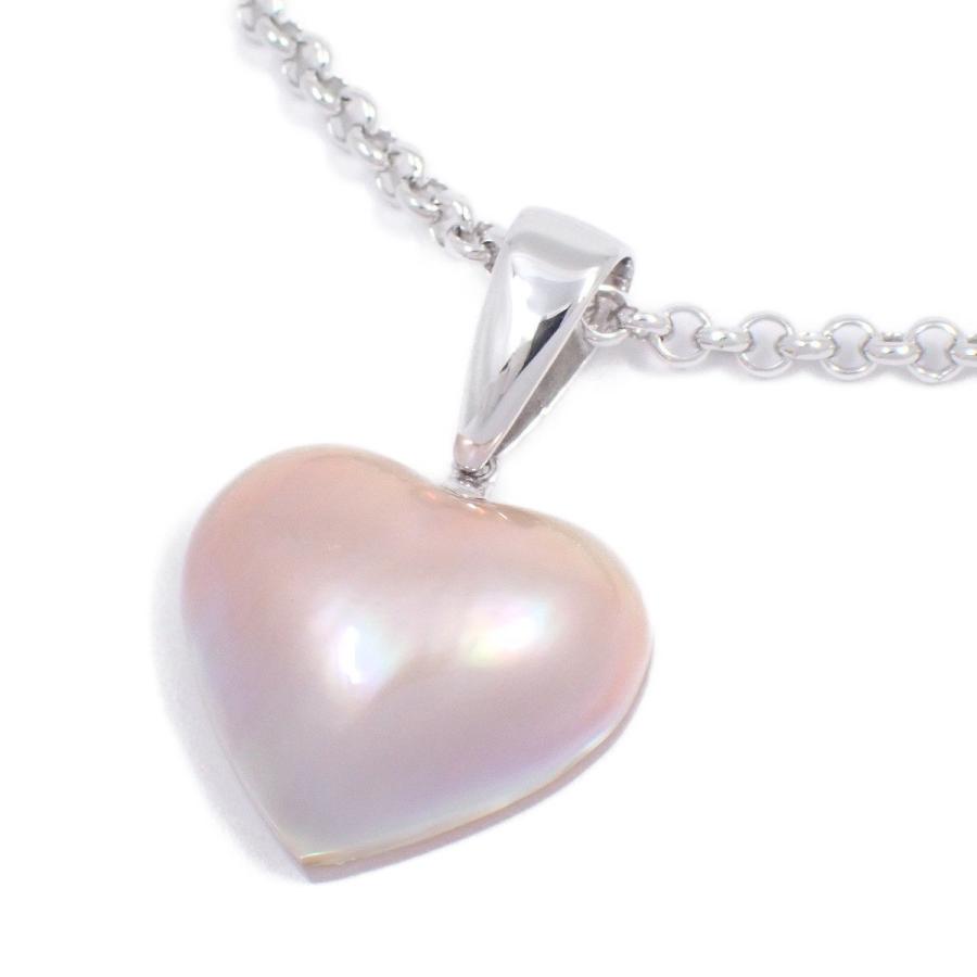 【未使用】TASAKI タサキ　ネックレス　シルバー　1粒パール　ハート　人気 TASAKI 新品同様 田崎真珠 パール ハート ネックレス シルバー