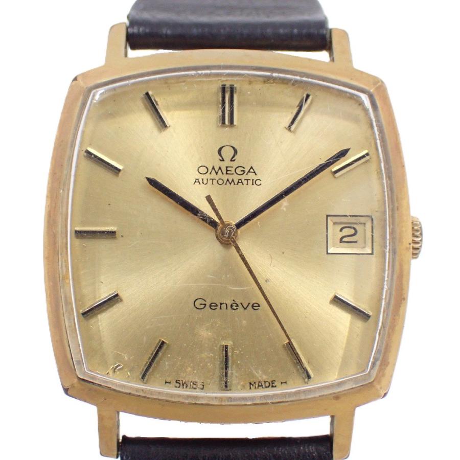 OMEGA 【訳あり品】オメガ ジュネーブ スクエア型 自動巻き メンズ 