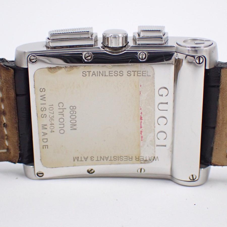 【稼動】 グッチ 腕時計 クォーツ 8600L シルバー 黒文字盤 新品電池 稼動】 グッチ 腕時計 クォーツ 8600L シルバー 黒文字盤 新品