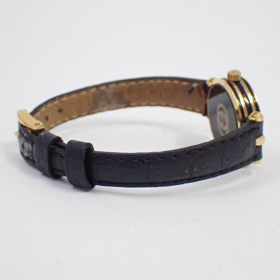 GUCCI（グッチ） ラウンド型 ブラック×ゴールドGPケース クォーツ