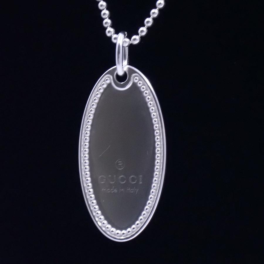 A*T様 GUCCI プレート　オーバル　ネックレス　ポールチェーン　純正 GUCCI グッチ オーバル プレート ボールチェーン ネックレス