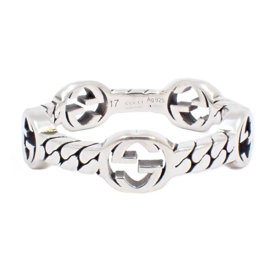 【GUCCI】インターロッキングG　シルバー925 喜平　リング　21号 GUCCI グッチ 21号 シルバーリング 指輪 インターロッキングの