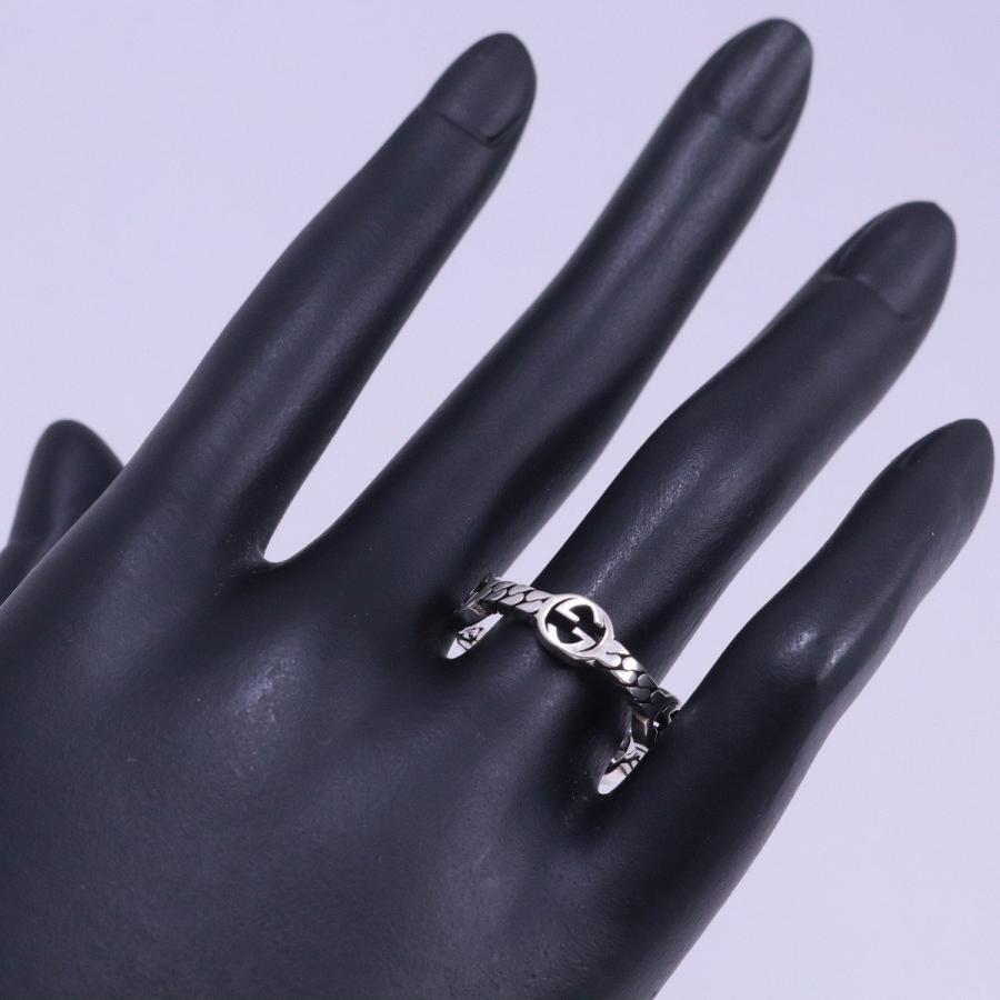 グッチ　インターロッキングG リング　表記サイズ　17 指輪　925 研磨洗浄済 グッチ インターロッキングG リング 表記サイズ 17 指輪 925