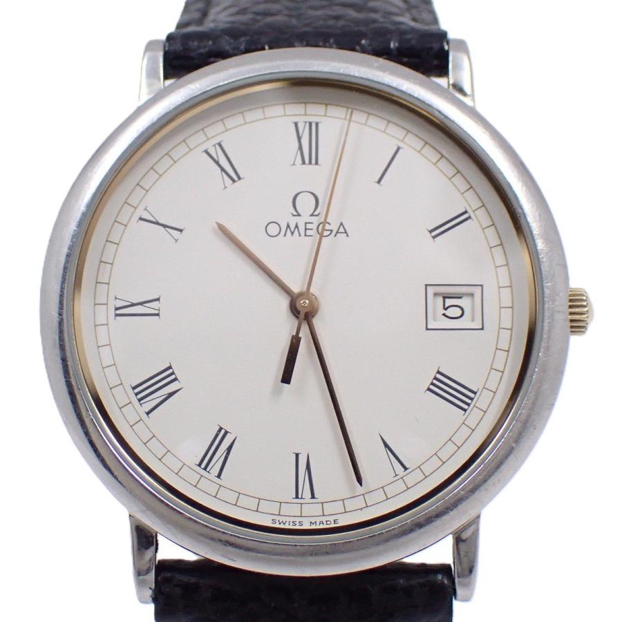 稼働品】OMEGA オメガ DE VILLE デビル メンズ クォーツ腕時計