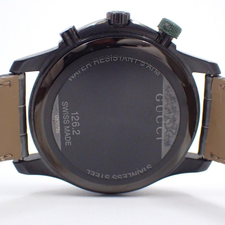 GUCCI グッチ メンズ 腕時計 126.2 オールブラック 稼働品 【公式通販】