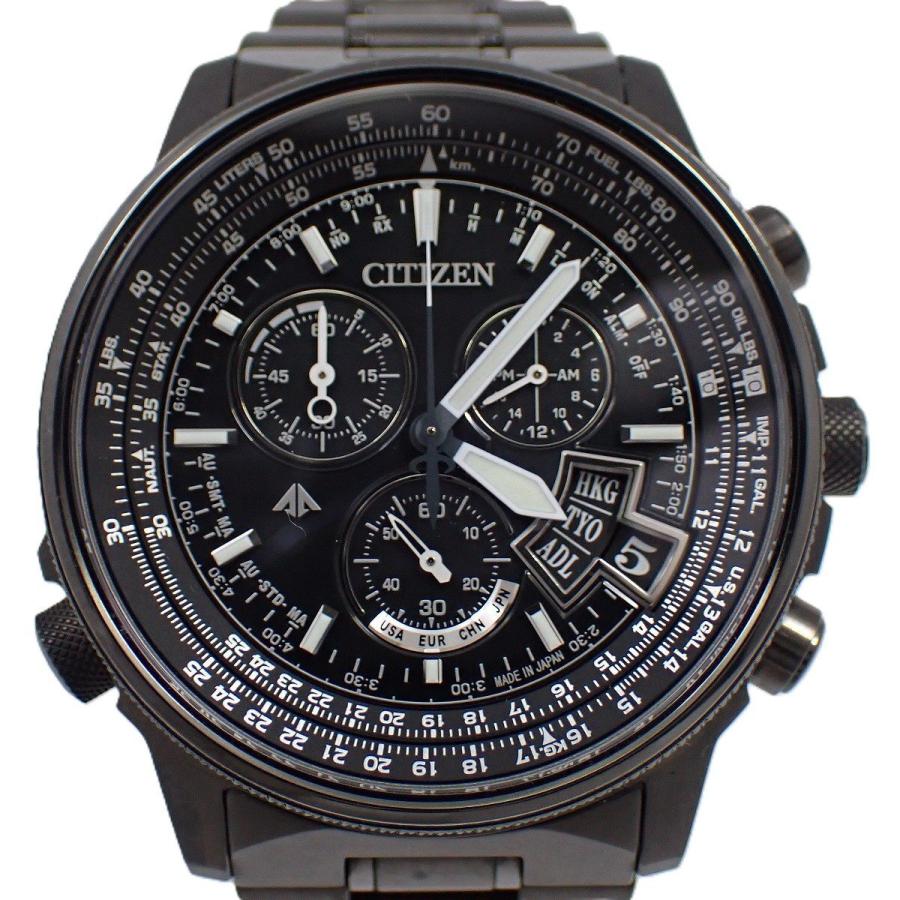 CITIZEN プロマスター スカイ 電波ソーラー 腕時計 ブラックチタン