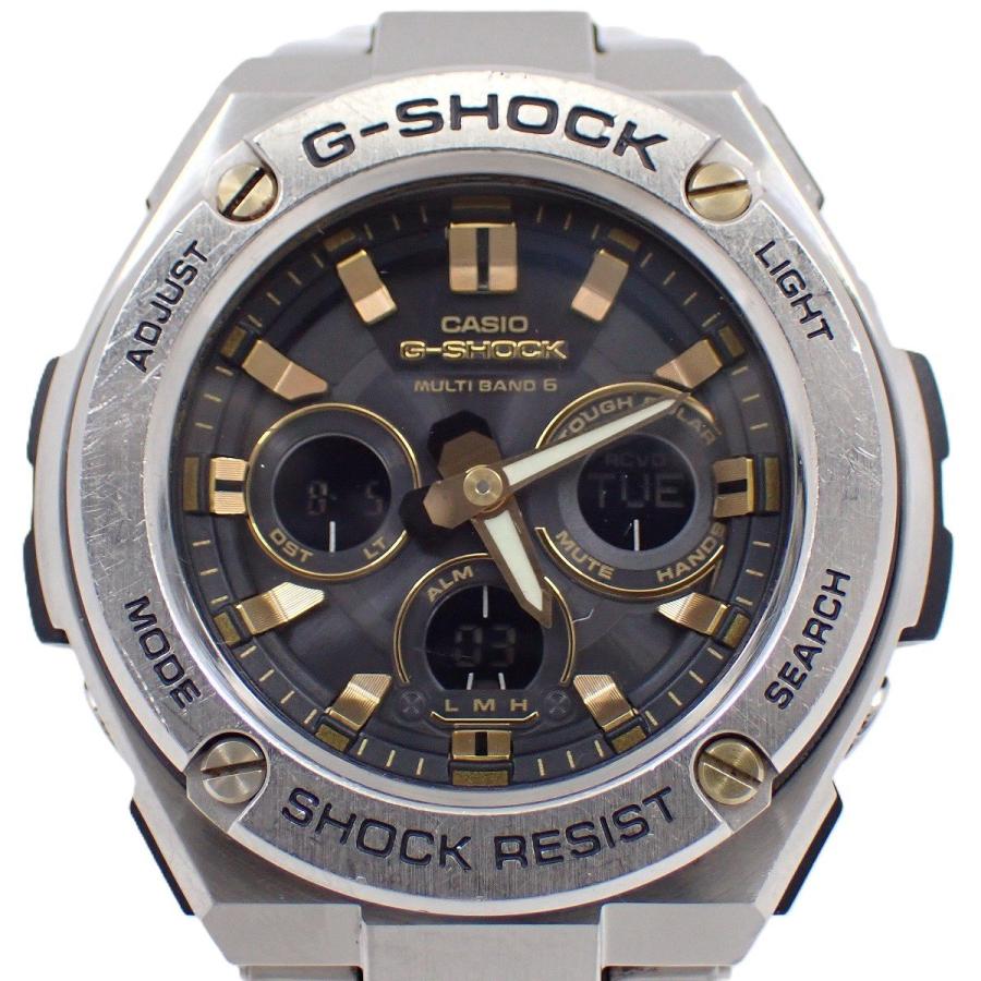 [美品]　G-SHOCK　GST-W310D-1A9JF G-STEEL カシオ G-SHOCK Gスチール ソーラー電波 ミドルサイズ