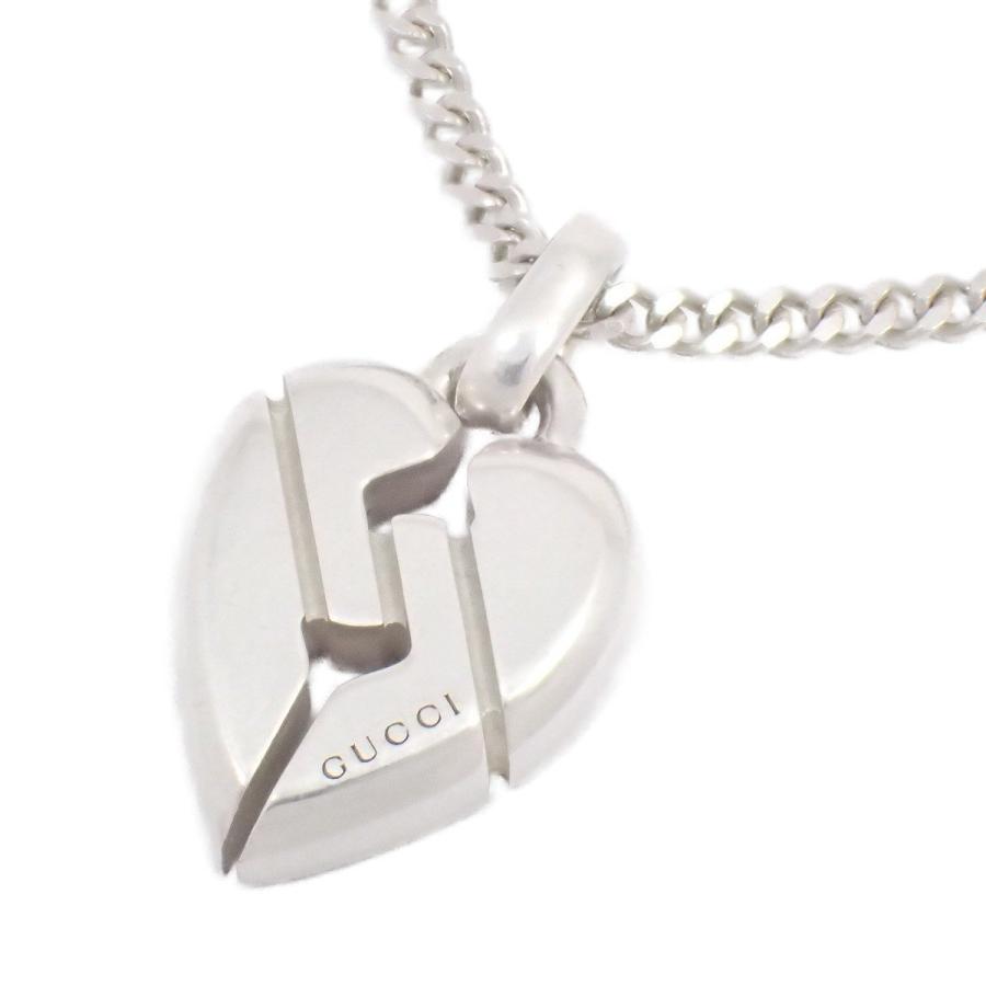 GUCCI ノットハート ネックレス シルバー925 GUCCI グッチ ノット ハート ネックレス シルバー925【いおき