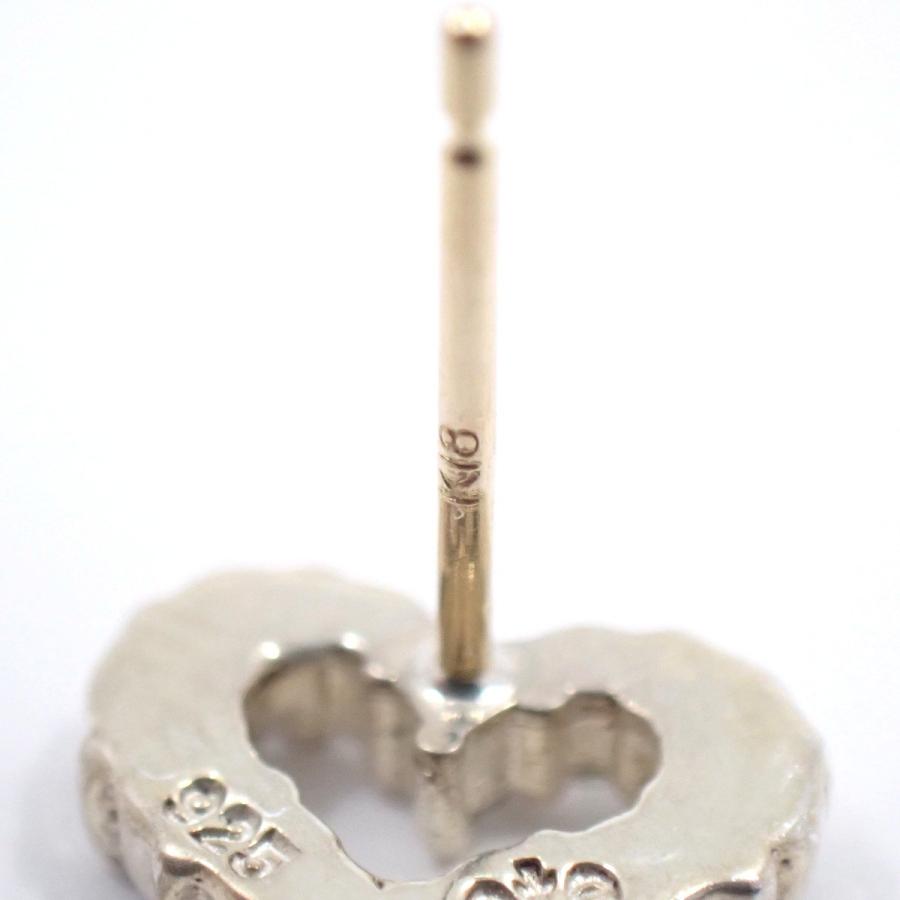 ete（エテ） ハート ピアス K18/シルバー925/ジルコニア【いおき質店