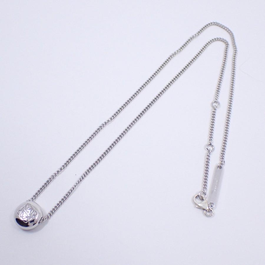 LOEWE シルバー ネックレス LOEWE ロエベ ぺブル ネックレス シルバー925【いおき質店