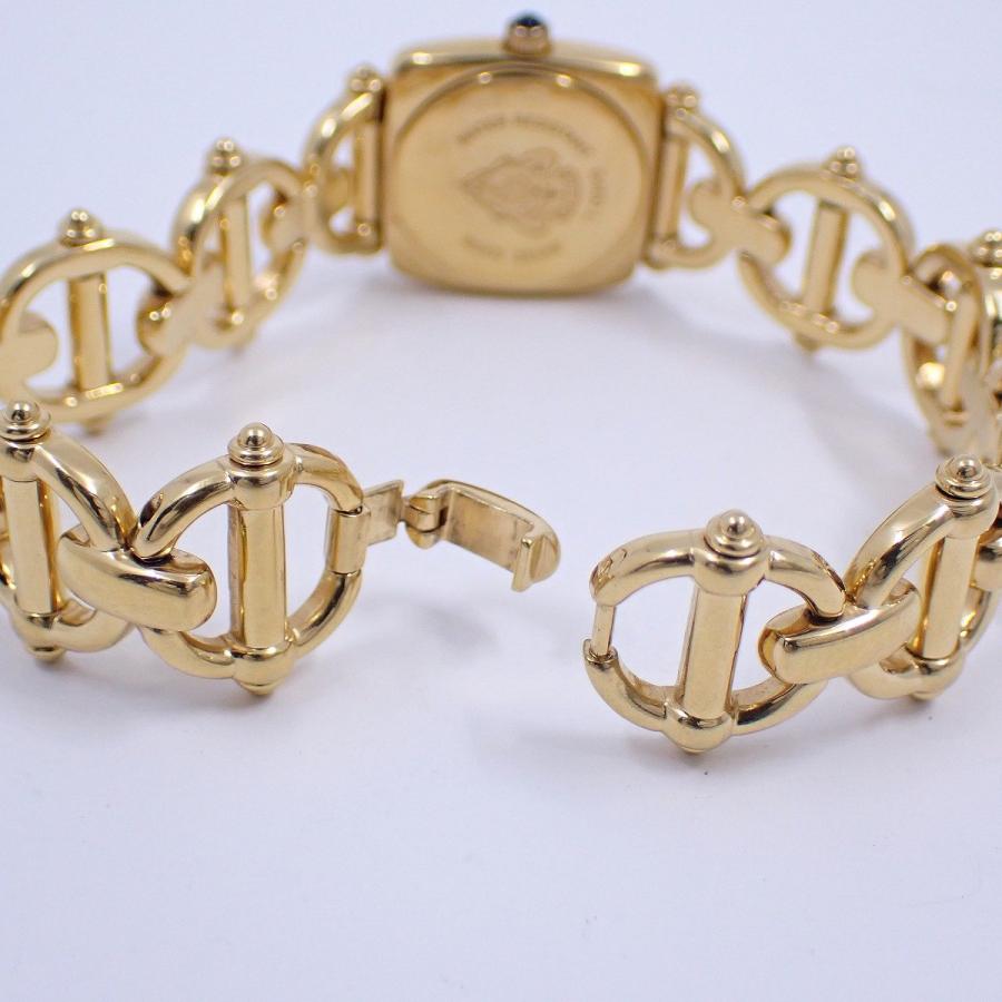 GUCCI（グッチ） 6400L クォーツ レディース 腕時計 ゴールドGP 黒文字