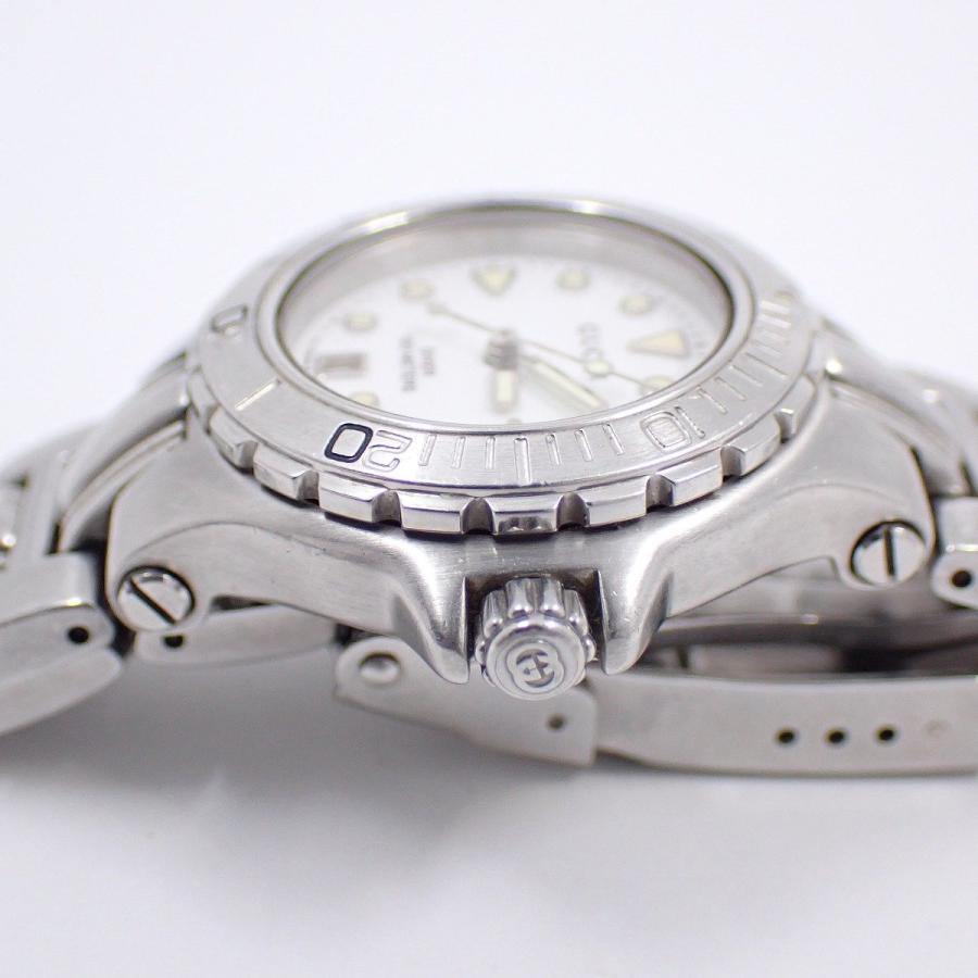 【美品】グッチ gucci 腕時計 DIVE ステンレスベルト クオーツ GUCCI（グッチ） 9750L ダイバー型 クォーツ レディース 腕時計 白文字