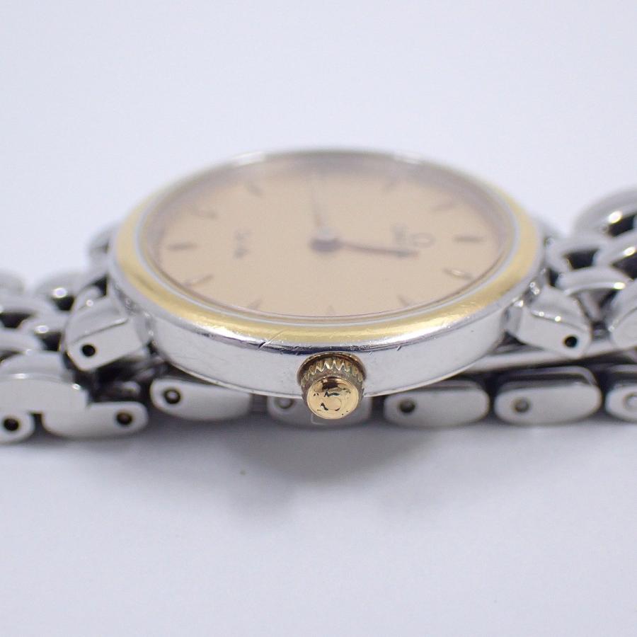 DE VILLE オメガ デビル クォーツ レディース 腕時計 コンビ ゴールド