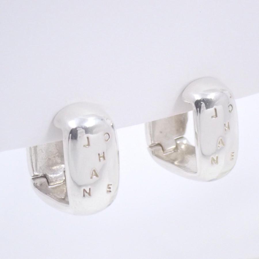 CHANEL（シャネル） ロゴ スクエア フープ ピアス シルバー925【いおき