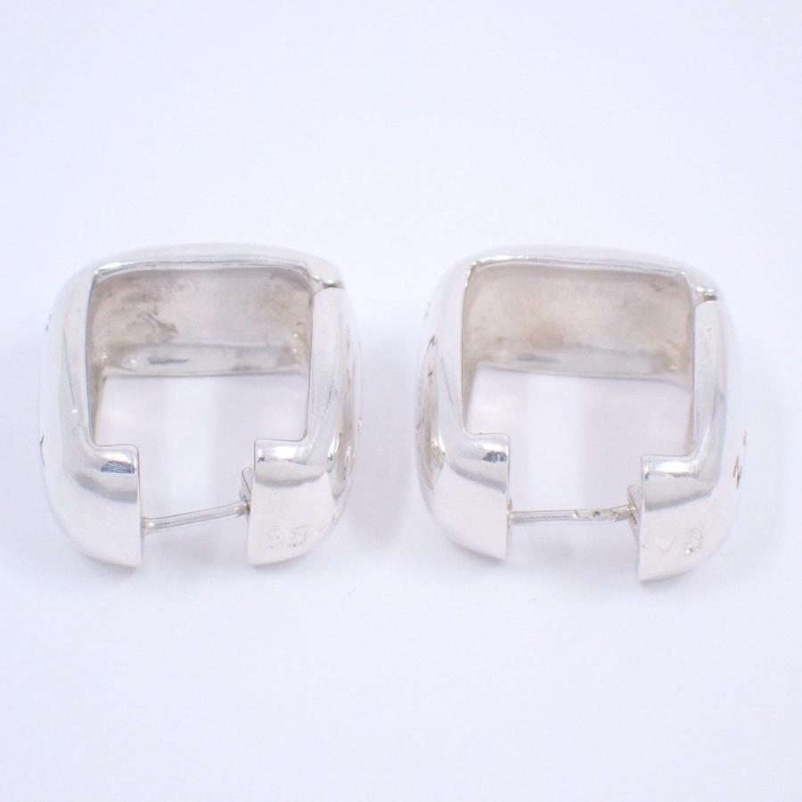 CHANEL（シャネル） ロゴ スクエア フープ ピアス シルバー925【いおき