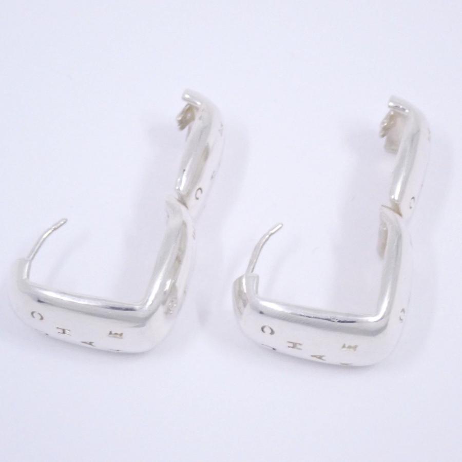 CHANEL（シャネル） ロゴ スクエア フープ ピアス シルバー925【いおき