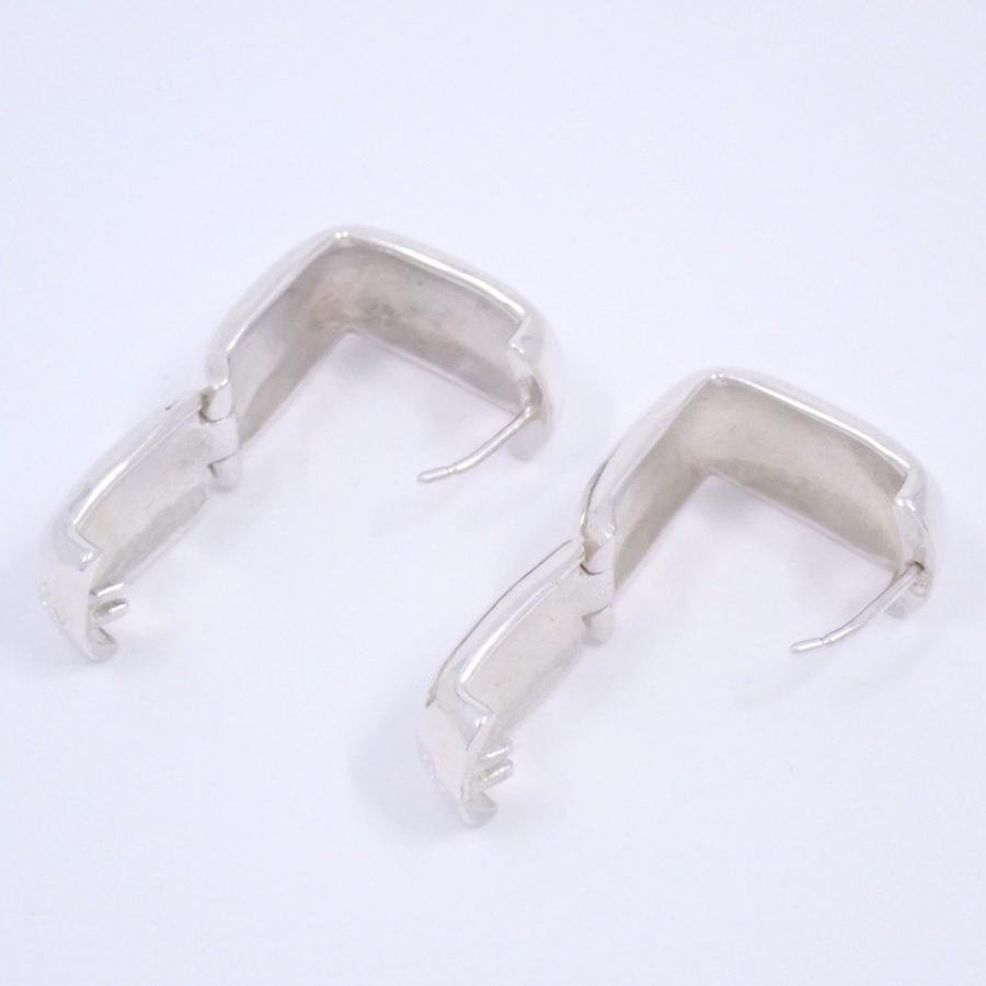 CHANEL（シャネル） ロゴ スクエア フープ ピアス シルバー925【いおき