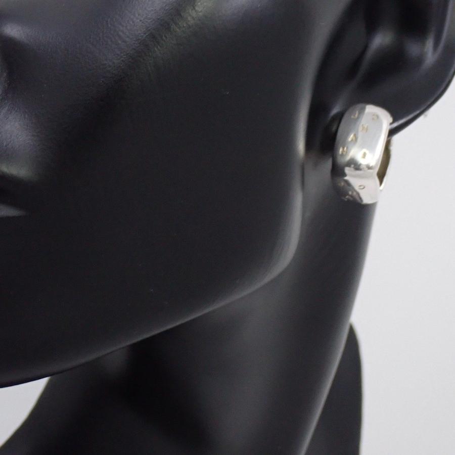 CHANEL（シャネル） ロゴ スクエア フープ ピアス シルバー925【いおき