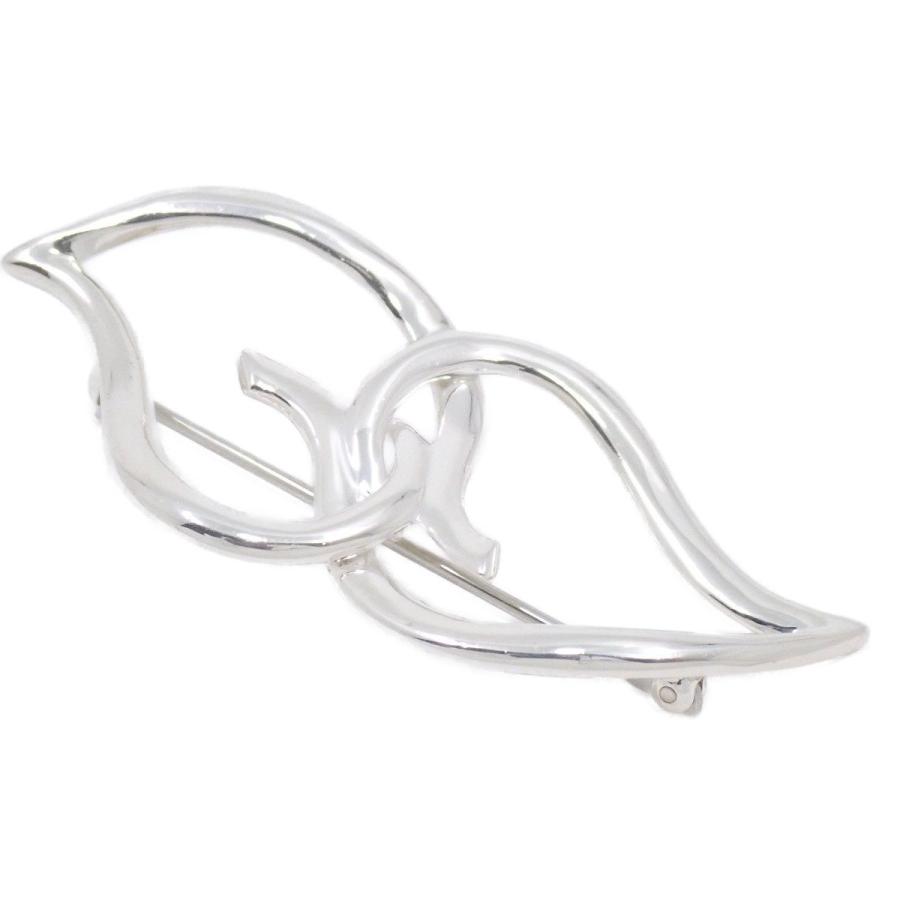 美品　ティファニー　シルバー　ブローチ　ダブル　リーフ TIFFANY&Co.（ティファニー） ダブル リーフ ブローチ シルバー925【い