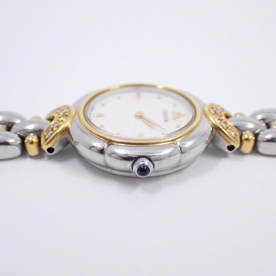 セイコー クレドール レディース腕時計18KT.SS 10Pダイヤ【稼働品】 CREDOR SEIKO セイコー クレドール 18KT/SS ラグダイヤ クォーツ