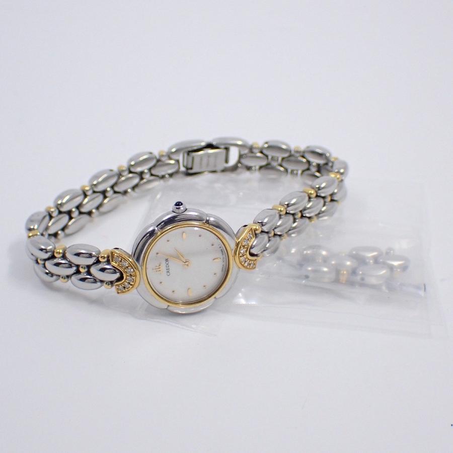 CREDOR SEIKO セイコー クレドール 18KT/SS ラグダイヤ クォーツ
