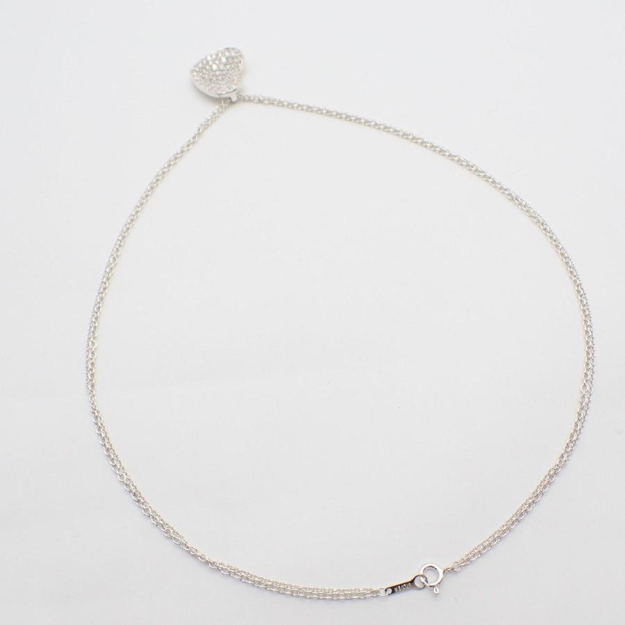 STAR JEWELRY（スタージュエリー） カーブハート ネックレス シルバー