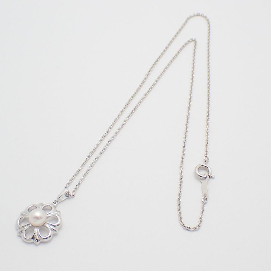 MIKIMOTO（ミキモト） 【美品】MIKIMOTO フラワー ネックレス シルバー