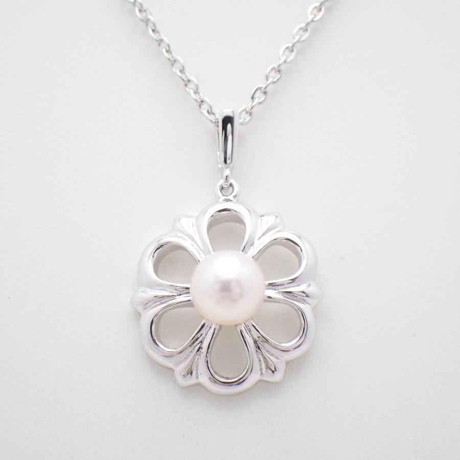 MIKIMOTO（ミキモト） 【美品】MIKIMOTO フラワー ネックレス シルバー