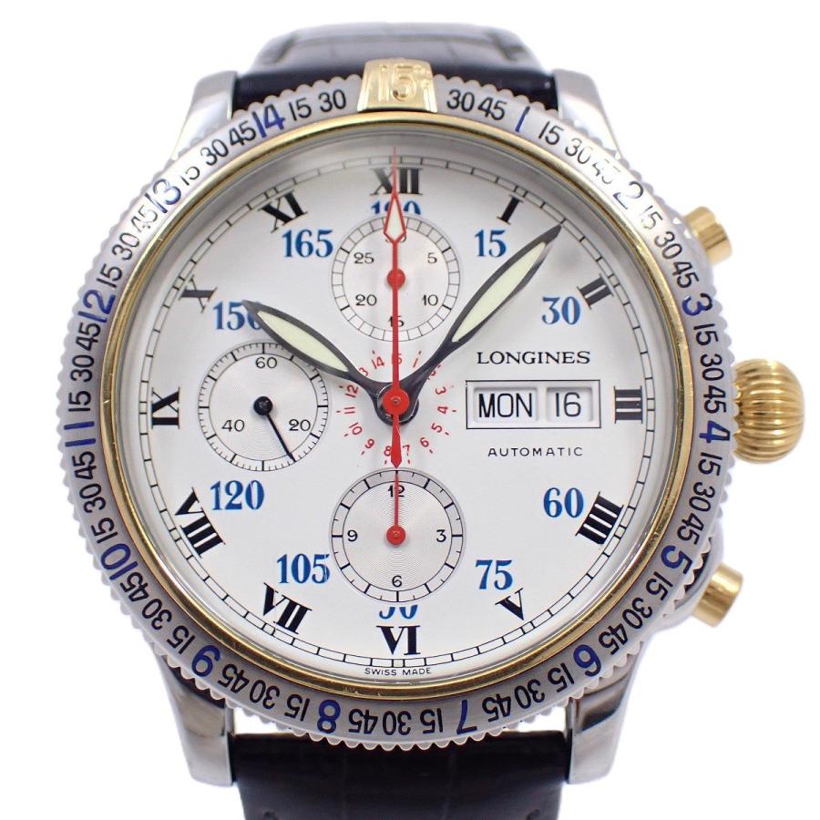 LONGINES ロンジン リンドバーグ クロノグラフ 自動巻き メンズ 腕時計  