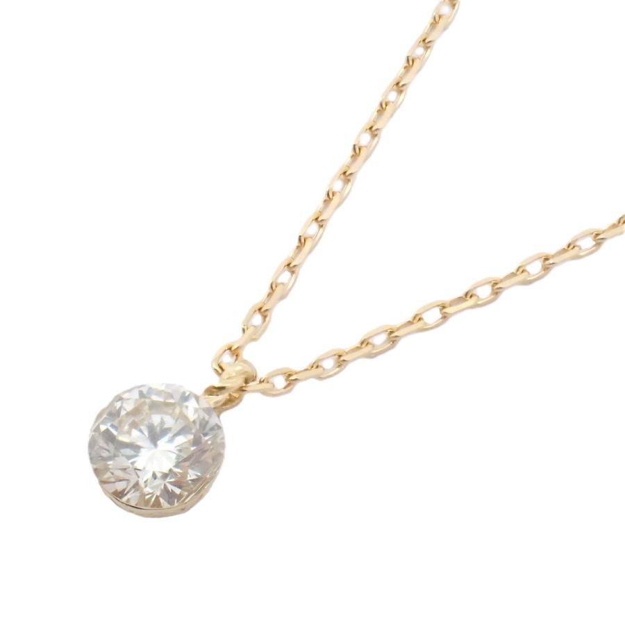 agete（アガット） 一粒ダイヤ ネックレス K18YG/ダイヤモンド0.2ct