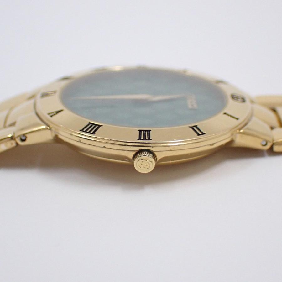 GUCCI（グッチ） 3300M クォーツ メンズ 腕時計 ゴールドGP グリーン