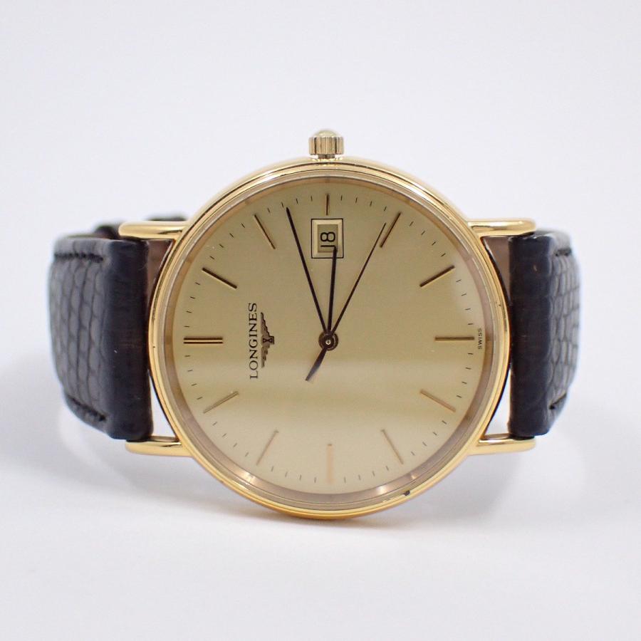 LONGINES ロンジン　クオーツ　ラウンド　ゴールド　メンズ　腕時計 LONGINES（ロンジン） ラウンド型 クォーツ メンズ 腕時計 ゴールドGP