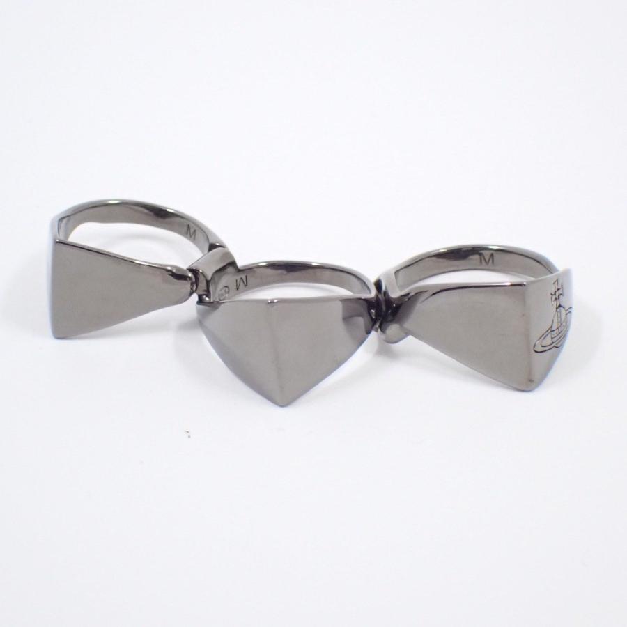 ヴィヴィアンウエストウッド　ナックル　ダスター　リング　925 ブラック　M Vivienne Westwood 【美品】Vivienne ヴィヴィアンウエスト