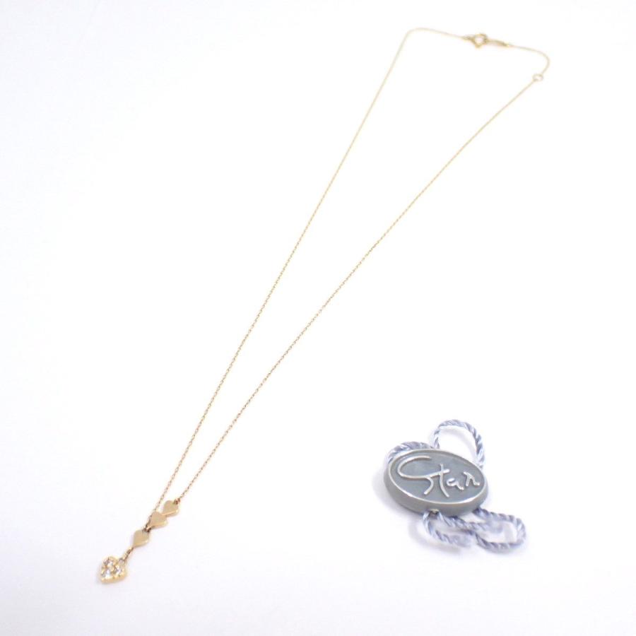 STAR JEWELRY　ハート　k18 ネックレス MYSTERIOUS HEART DIAMOND NECKLACE 0.08ct(2ZN2072)K18