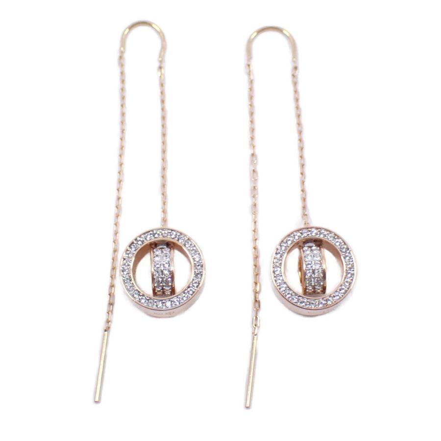 スワロフスキー ピアス ゴールド系 クリスタル ドロップ Swarovski SWAROVSKI（スワロフスキー） Hollow ドロップ ピアス ゴールド色金具