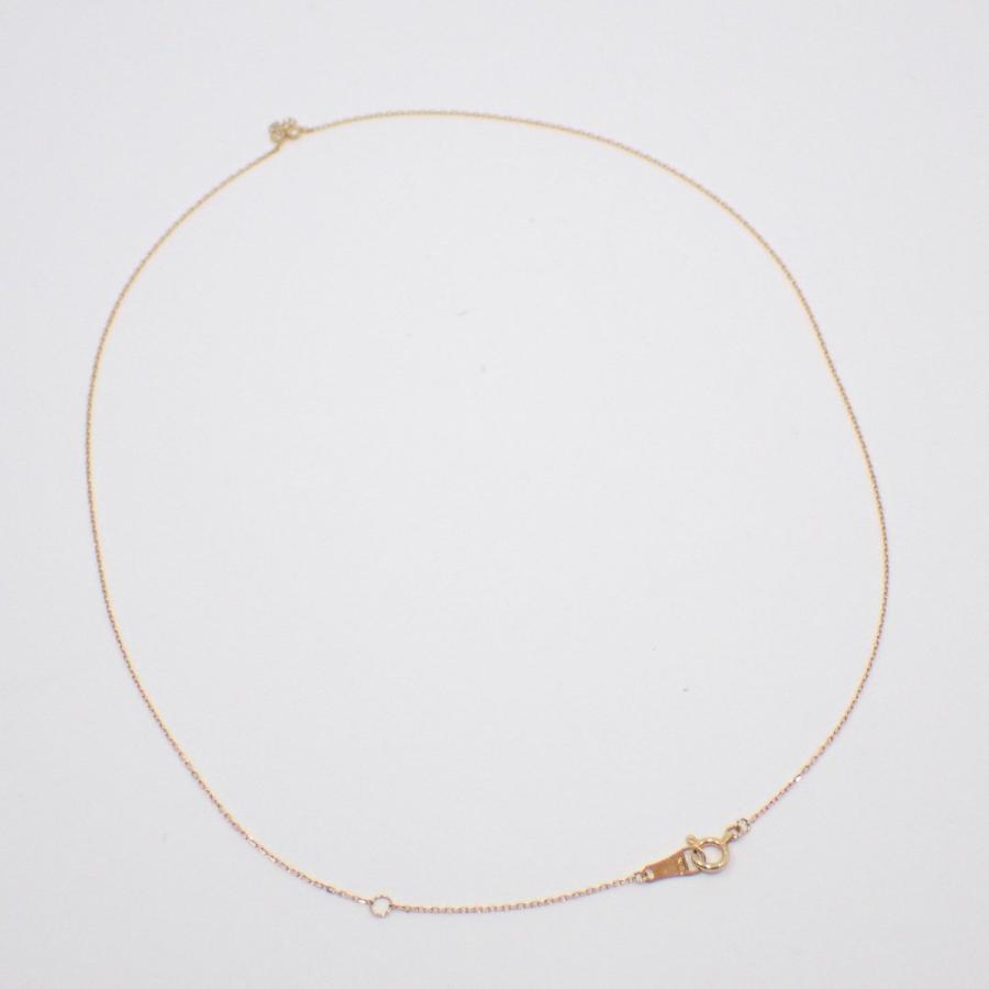 agete（アガット） クローバー ネックレス K18YG/ダイヤモンド0.05ct