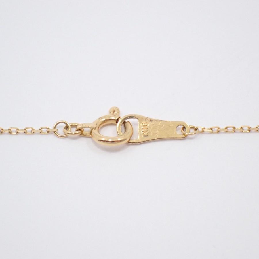 agete（アガット） クローバー ネックレス K18YG/ダイヤモンド0.05ct