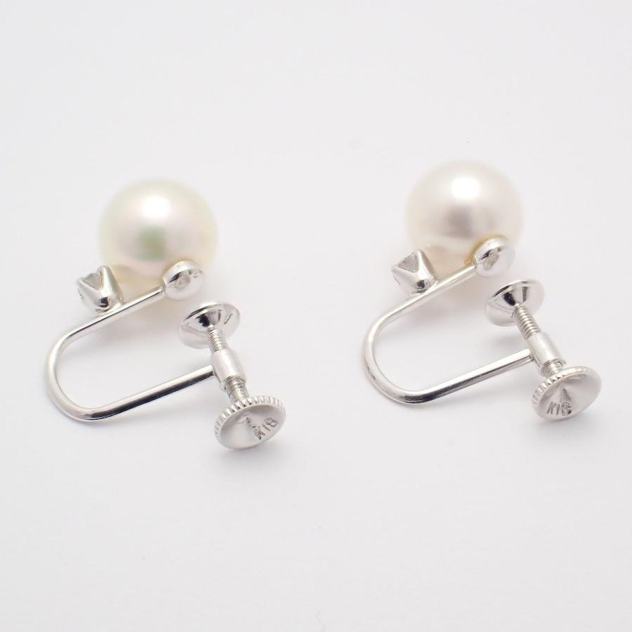 MIKIMOTO ミキモト イヤリング K18WG/ダイヤモンド/パール【いおき質店】_4