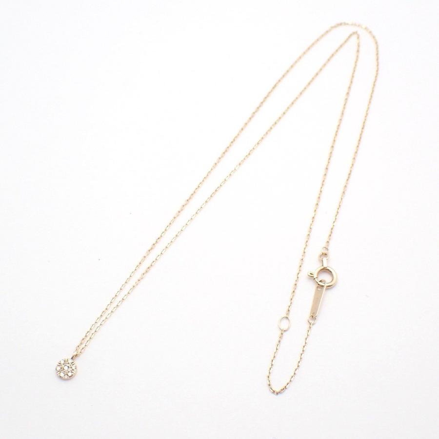 agete（アガット） ラウンド ネックレス K10/ダイヤモンド0.03ct【い