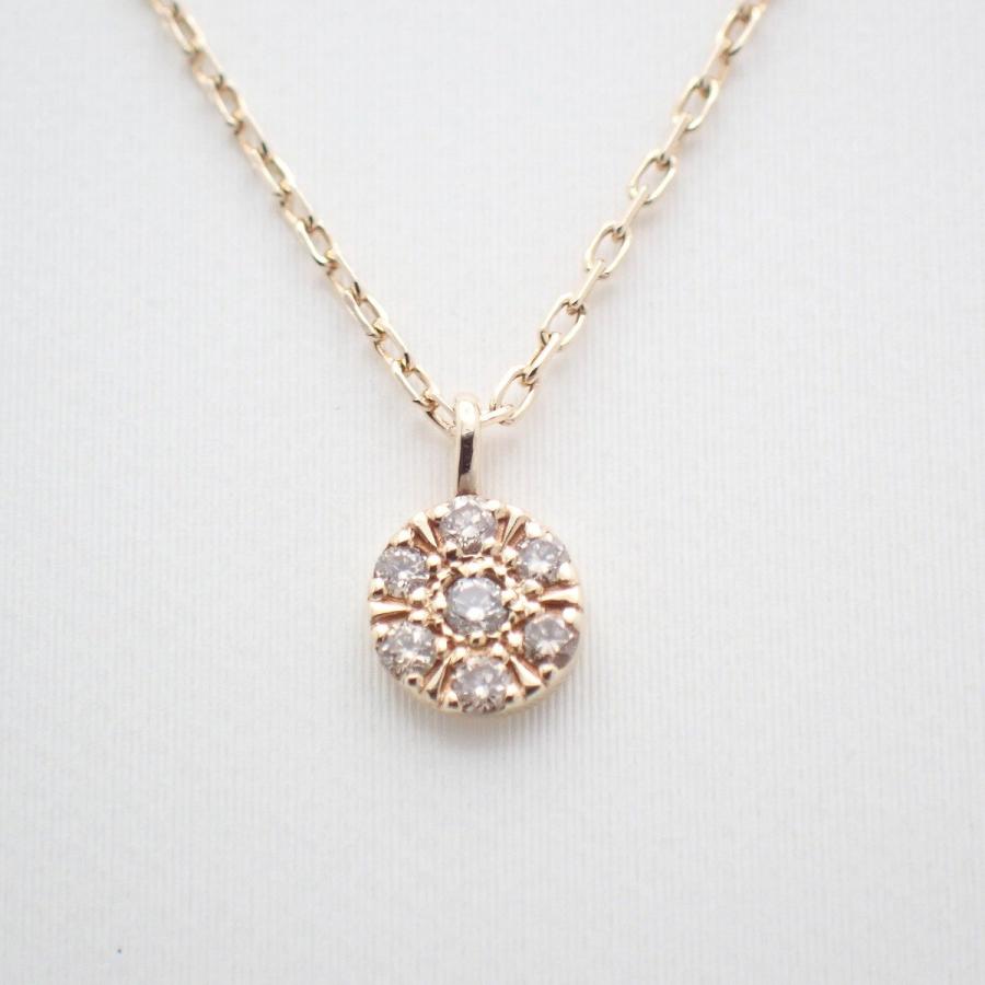 agete（アガット） ラウンド ネックレス K10/ダイヤモンド0.03ct【い 