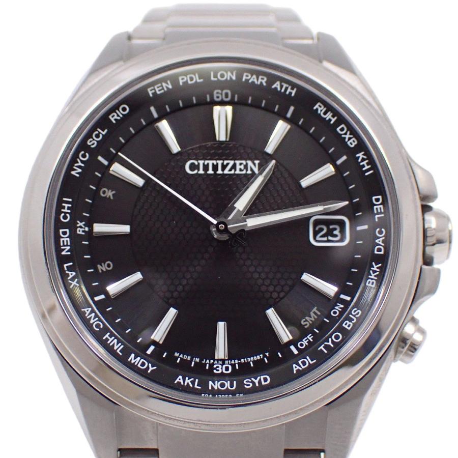 大人気シチズン アテッサ 電波ソーラー ブラックチタン ダブルダイレクトフライト シチズン アテッサ エコ・ドライブ電波時計 ダブルダイレクトフライト