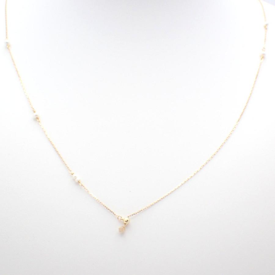 agete（アガット） Y字 2WAY ネックレス K10YG/パール【いおき質店
