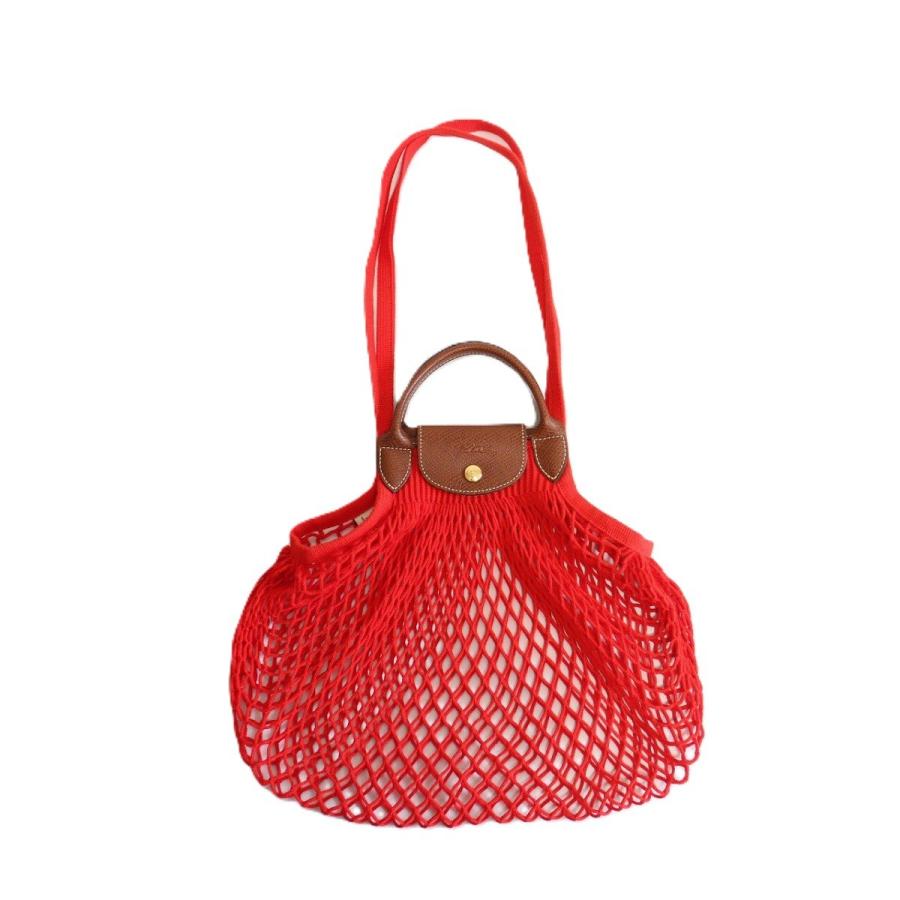 LONGCHAMP ロンシャン ルプリアージュ フィレ ショルダーバッグ メッシュバッグ レッド系 ル プリアージュ LONGCHAMP ロンシャン ルプリアージュ フィレ