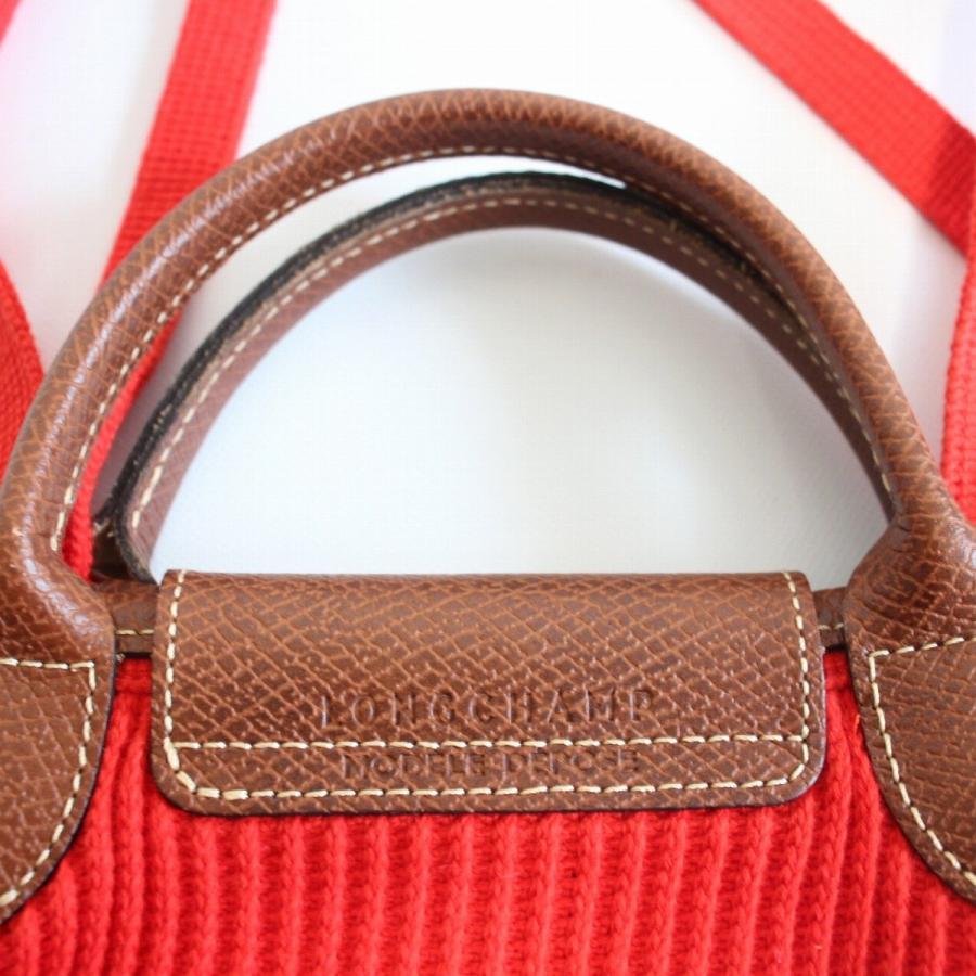 LONGCHAMP ロンシャン ルプリアージュ フィレ ショルダーバッグ メッシュバッグ レッド系 ル プリアージュ LONGCHAMP ロンシャン ルプリアージュ フィレ