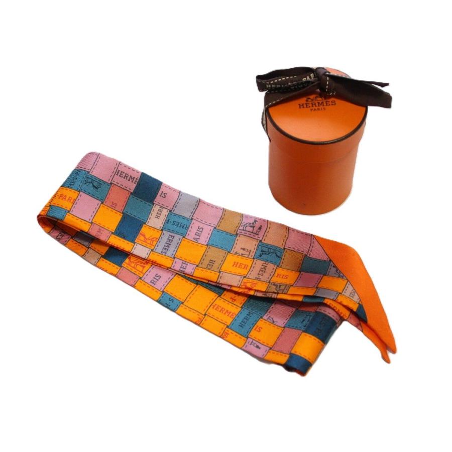 【送料無料】 エルメス HERMES ツイリー ボルデュック柄 チェック柄 HERMES（エルメス） ツイリー ボルデュックチェック シルク100