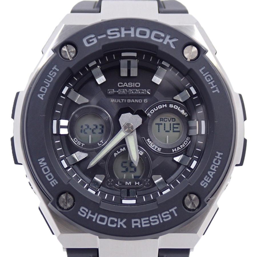 【美品】CASIO G-SHOCK　GST-W300-1AJF 電波ソーラー G-STEEL 【美品】カシオ G-SHOCK Gスチール ミドルサイズ ソーラー電波