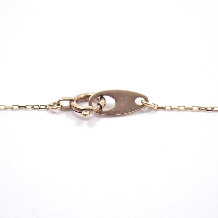 エテ K10YG レイヤー ダイヤモンド ミル打ち ネックレス　0.02 ete K10YG レイヤー ダイヤモンド ネックレス 0.02ct