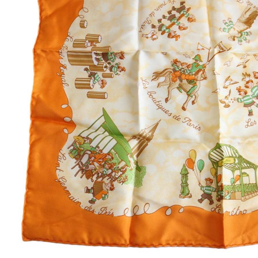 230 HERMES エルメス カレ45 いたずら三つ子 HERMES（エルメス） カレ 45 ガヴロッシュ スカーフ Les Triples